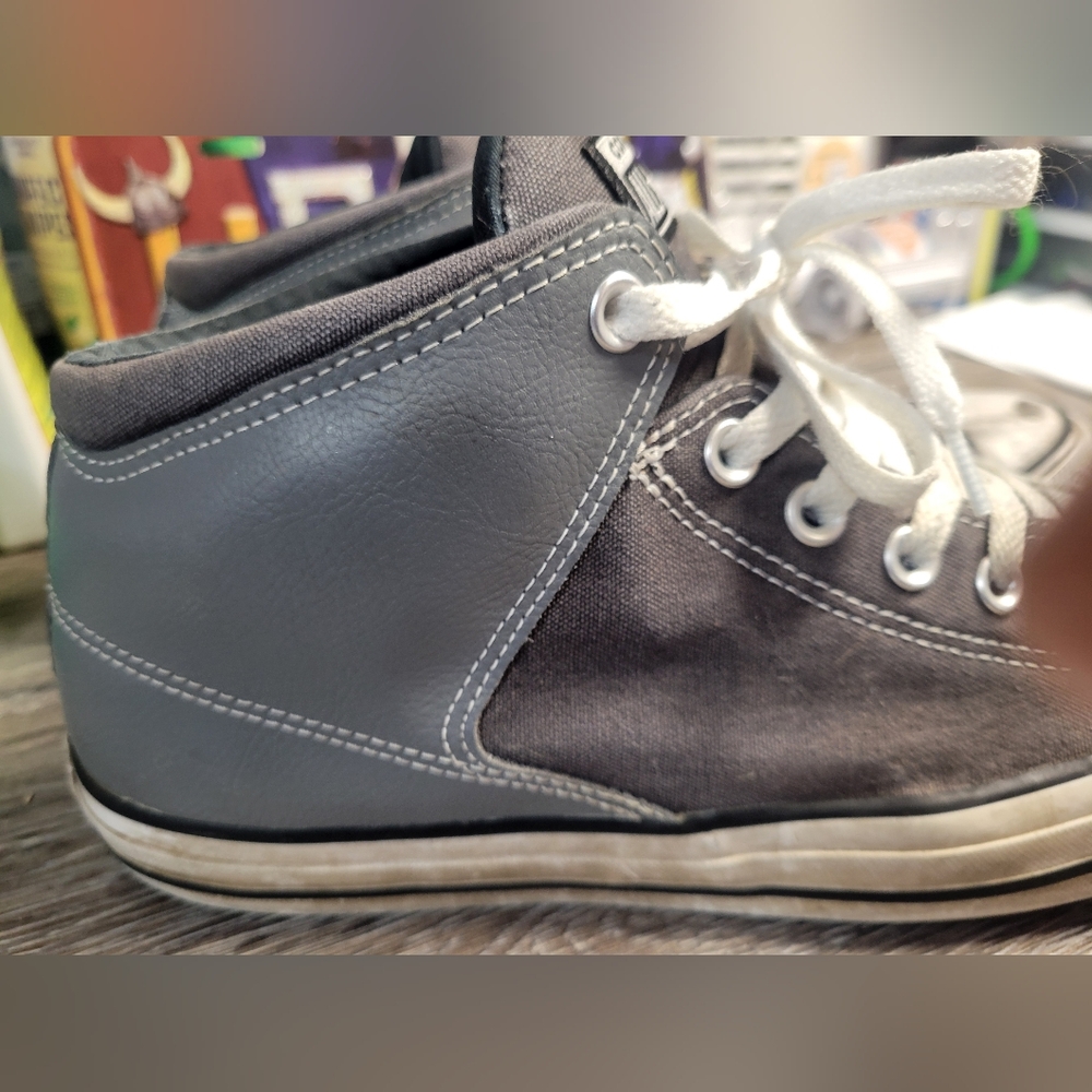 Converse ALL STAR HI TOP CANVAS & Leather SNEAKERS MEN’S‎ SMOKED NAVY Size 10.5 - Picture 2 of 9